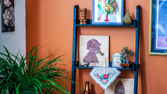how to hang artwork in a rental home - picture of artwork