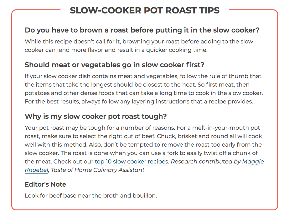 slow cooker pot roast tips