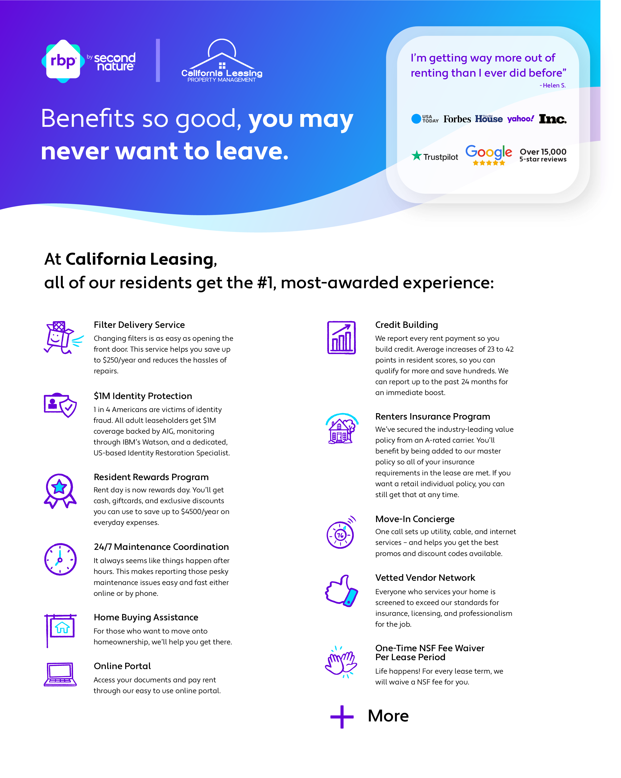 California Leasing Property Management Resident Benefit Package California Leasing Property Management Resident Benefit Package